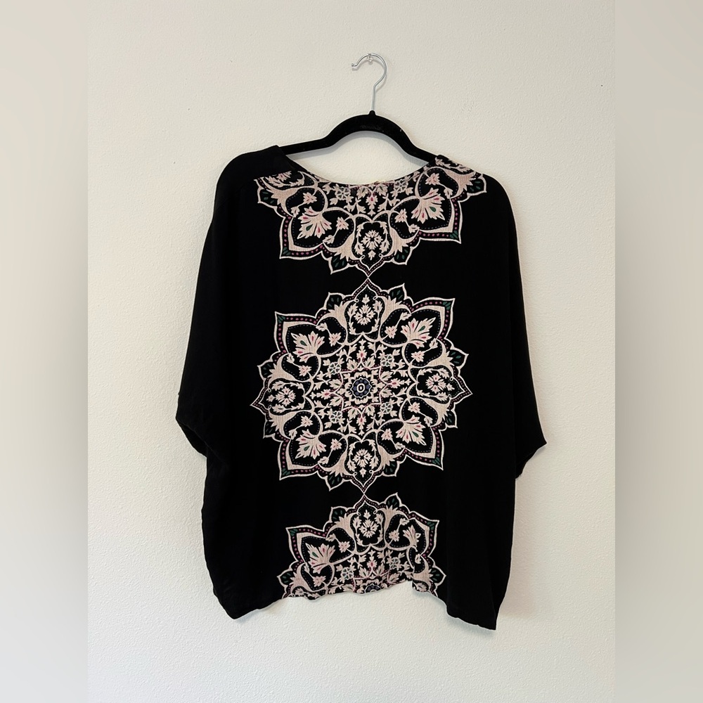 L.A. Hearts Short-Sleeve Madala Open-Front Cardigan